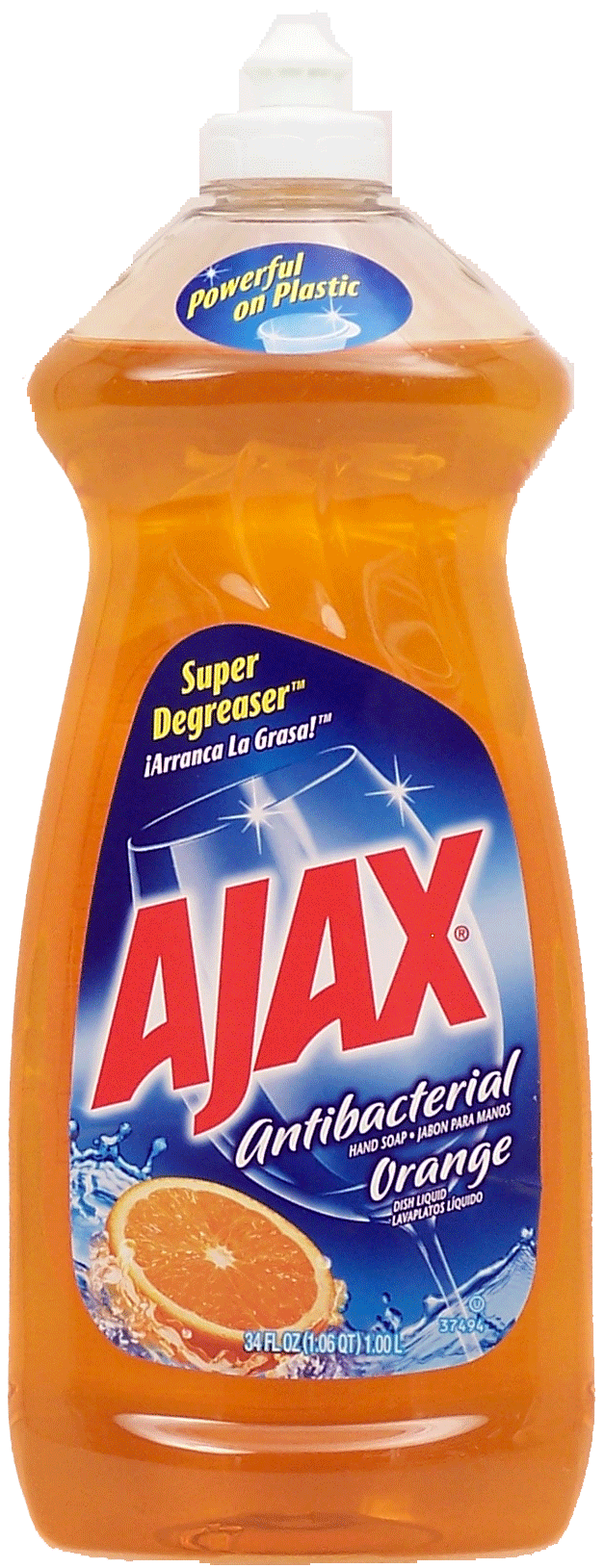 Ajax&nbsp;&nbsp;antibacterial hand soap orange dish liquid Full-Size Picture